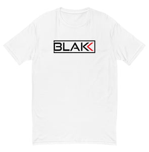 Blakk Apparel OG Blakk logo t-shirt white lettering, featuring a bold design and comfortable fit, empowering you to conquer your goals with confidence.