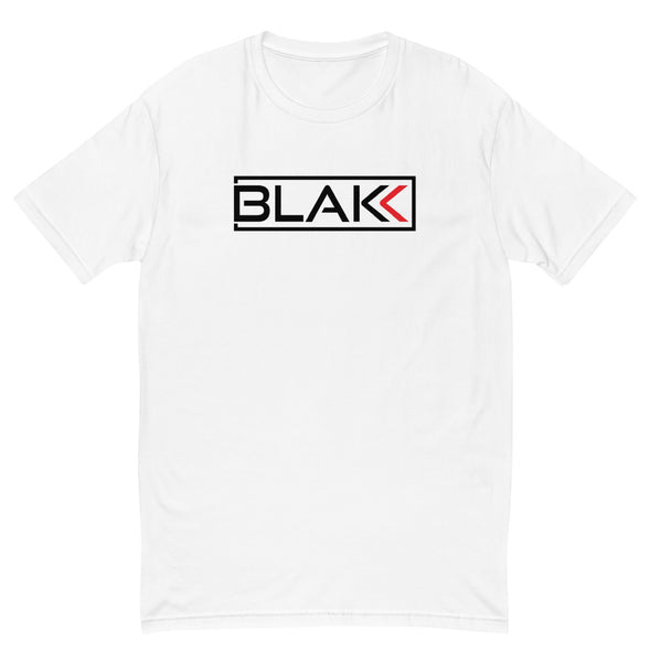 Blakk Apparel OG Blakk logo t-shirt white lettering, featuring a bold design and comfortable fit, empowering you to conquer your goals with confidence.