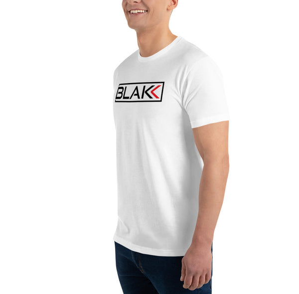 Blakk Apparel OG Blakk logo t-shirt white lettering, featuring a bold design and comfortable fit, empowering you to conquer your goals with confidence.