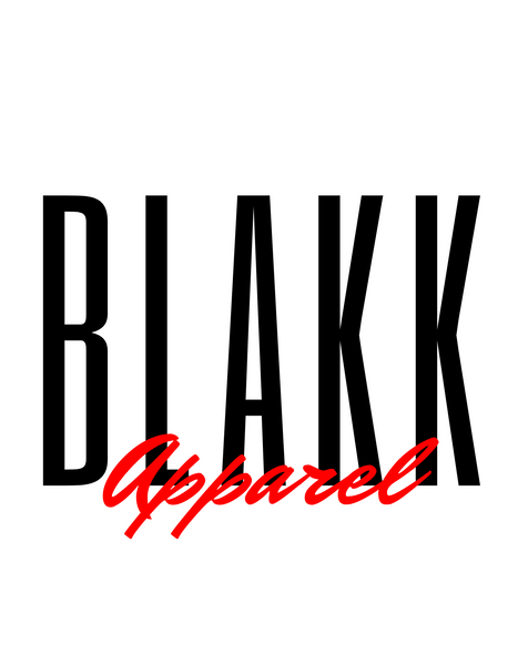 Blakk Apparel gift card in stylish black lettering, embodying the brand's ethos of hard work, determination, and success.