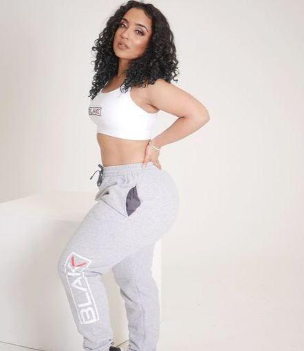 Blakk Apparel gray jogger pants with black or white lettering design #kissedbyken