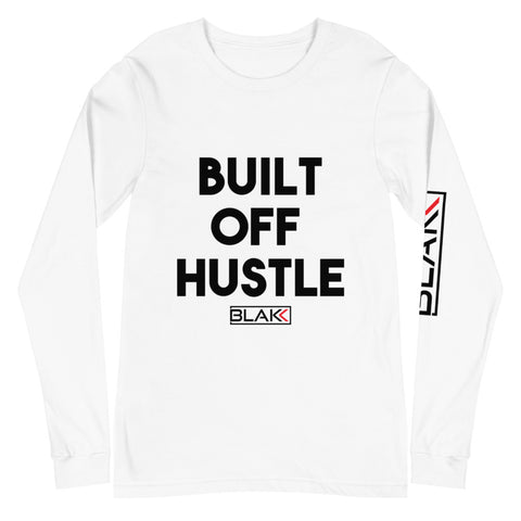 Blakk Apparel Built Off Hustle Unisex t-shirt featuring a bold design and comfortable fit, empowering you to conquer your goals with confidence.