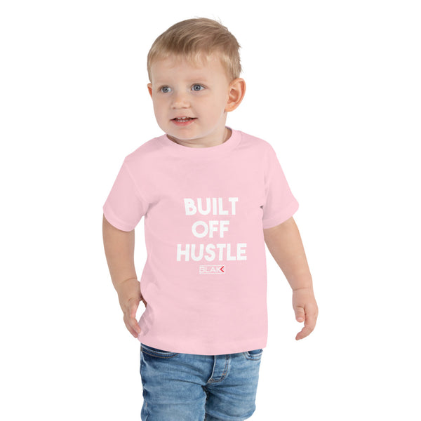 Blakk Apparel toddler unisex soft cotton t-shirt with Built off hustle logo on chest mommy/daddy and me clothing