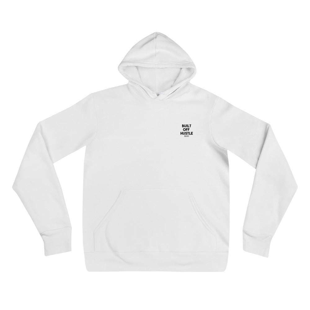 Blakk Apparel OG Blakk Logo & Dopeness hoodie in white with black lettering, featuring a bold design and comfortable fit, empowering you to conquer your goals with confidence.