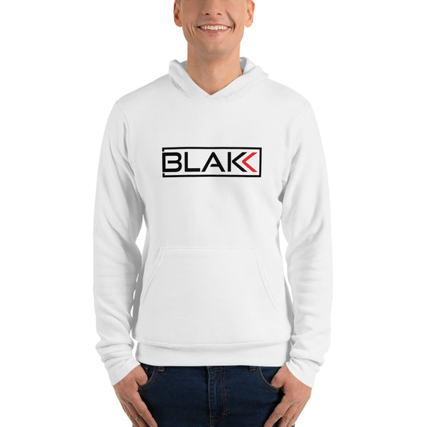 Blakk Apparel OG logo on front with Built Off Hustle on the back Unisex hoodie featuring a bold design and comfortable fit, empowering you to conquer your goals with confidence.