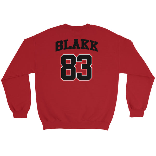 Blakk Apparel Unisex sweatshirt featuring 'Dopeness' in stylish black lettering, and ‘83 on the back embodying the brand's ethos of hard work, determination, and success.