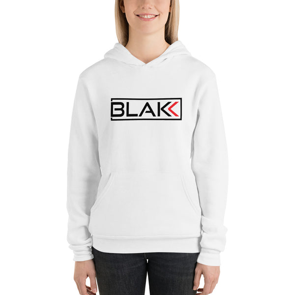 Blakk Apparel OG logo on front with Built Off Hustle on the back Unisex hoodie featuring a bold design and comfortable fit, empowering you to conquer your goals with confidence.