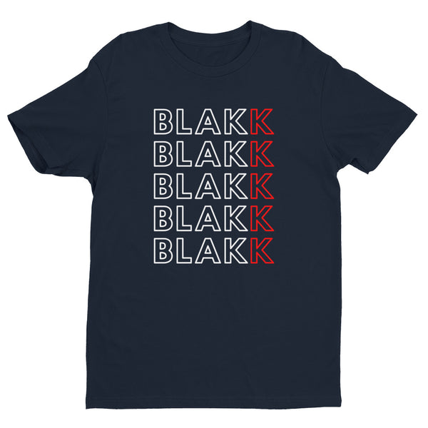 Blakk Apparel OG Blakk Logo men’s tshirt featuring a bold multi Blakk design and comfortable fit, empowering you to conquer your goals with confidence.