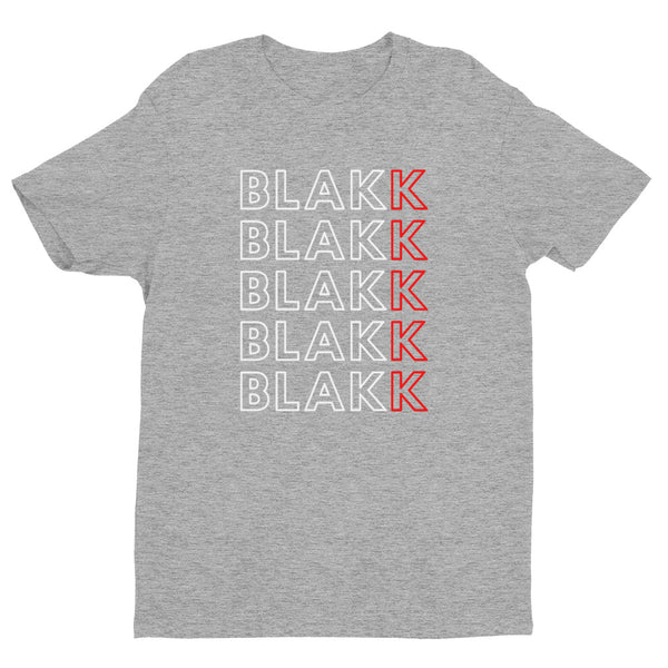 Blakk Apparel OG Blakk Logo men’s tshirt featuring a bold multi Blakk design and comfortable fit, empowering you to conquer your goals with confidence.