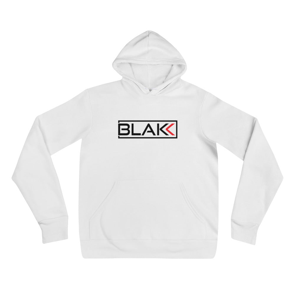 Blakk Apparel OG logo on front with Built Off Hustle on the back Unisex hoodie featuring a bold design and comfortable fit, empowering you to conquer your goals with confidence.