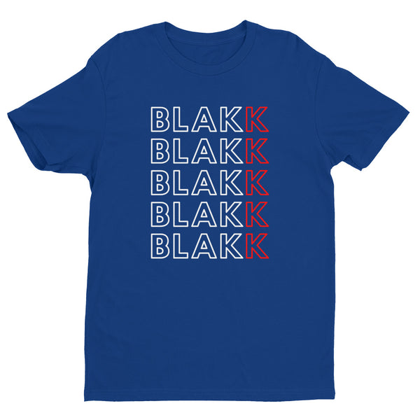 Blakk Apparel OG Blakk Logo men’s tshirt featuring a bold multi Blakk design and comfortable fit, empowering you to conquer your goals with confidence.